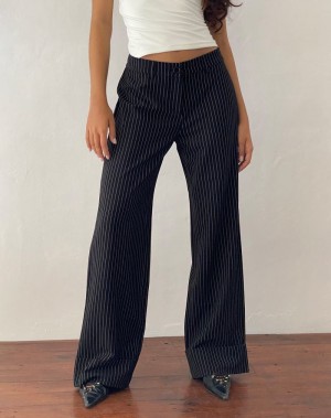 Motel Rocks Abba Low Rise Hosen Damen Schwarz | FOQ594FW