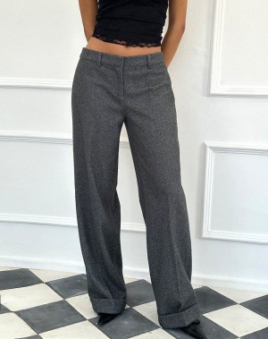 Motel Rocks Abdel Faux Wolle Tailored Hosen Damen Grau | LDM2610TN