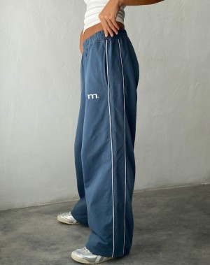 Motel Rocks Benton Weite Leg Jogginghose Damen Blau | PRW8049CE