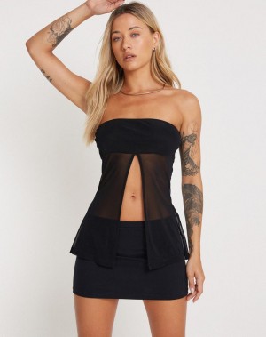 Motel Rocks Bilarka Bandeau-Bh Damen Schwarz | OCT4166GX