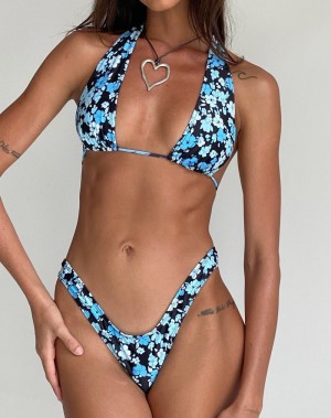Motel Rocks Farida Bikinihosen Damen Blau | TZP8162ZH