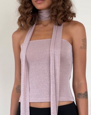 Motel Rocks Jeldia And Scarf Set Bandeau-Bh Damen Rosa | RRZ6533KQ