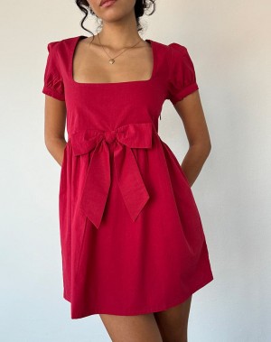Motel Rocks Leshiana Minikleid Damen Rot | VPH7256MM