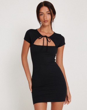 Motel Rocks Lovella Minikleid Damen Schwarz | SCZ5737IO