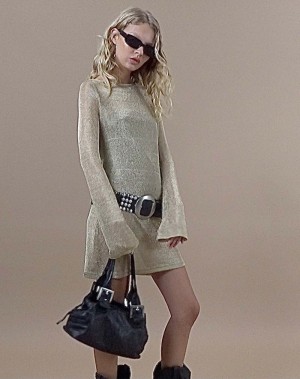 Motel Rocks Sachin Minikleid Damen Gold | FLQ6669DU