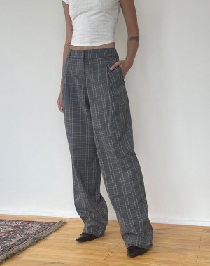 Motel Rocks Sakaria Weite Leg Hosen Damen Grau | JRA8980HC