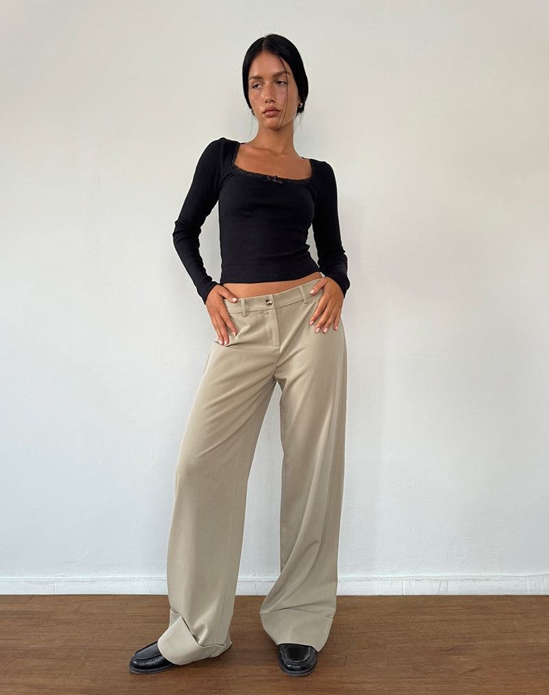 Motel Rocks Abba Low Rise Hosen Damen Grau | PIZ7842LR