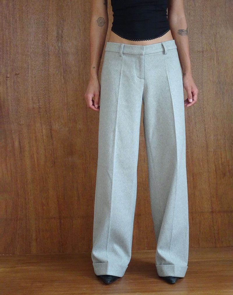 Motel Rocks Abdel Faux Wolle Tailored Hosen Damen Grau | IFL544VE