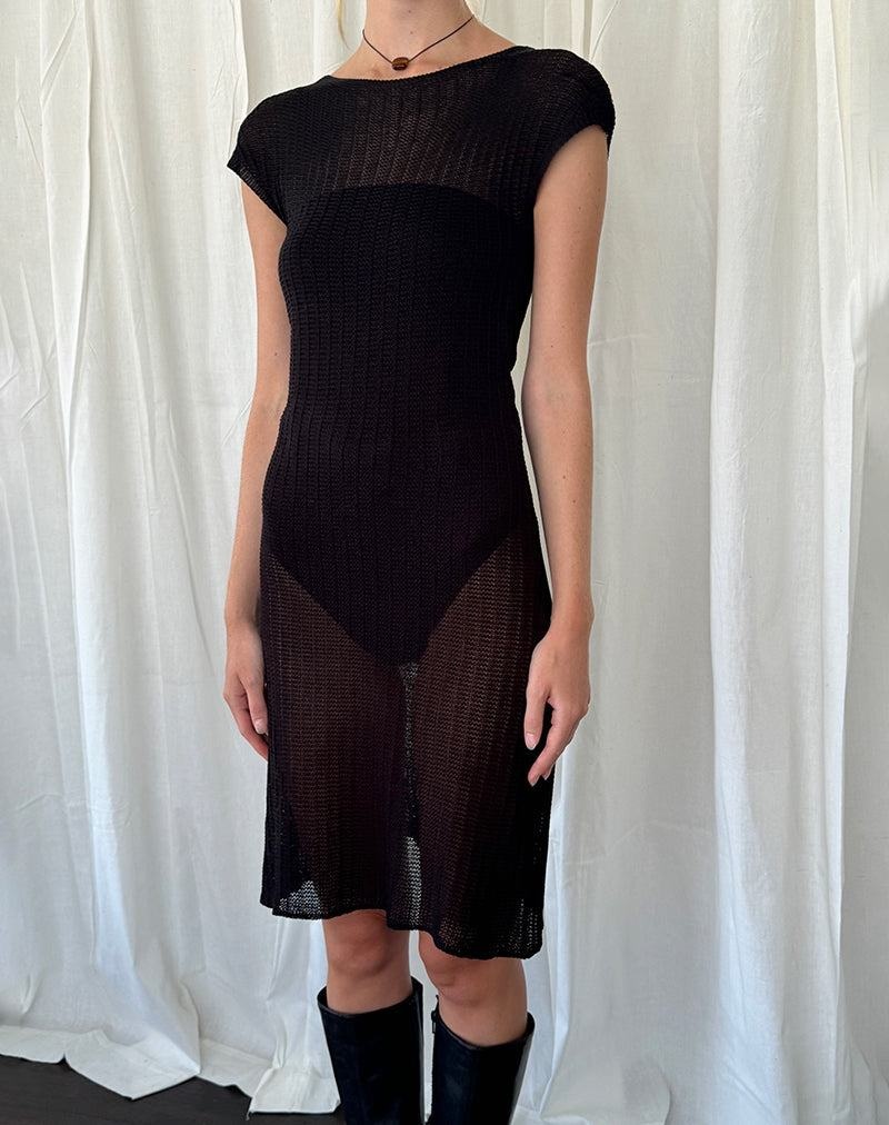 Motel Rocks Adeline Midi-kleid Damen Schwarz | CAE1186IH