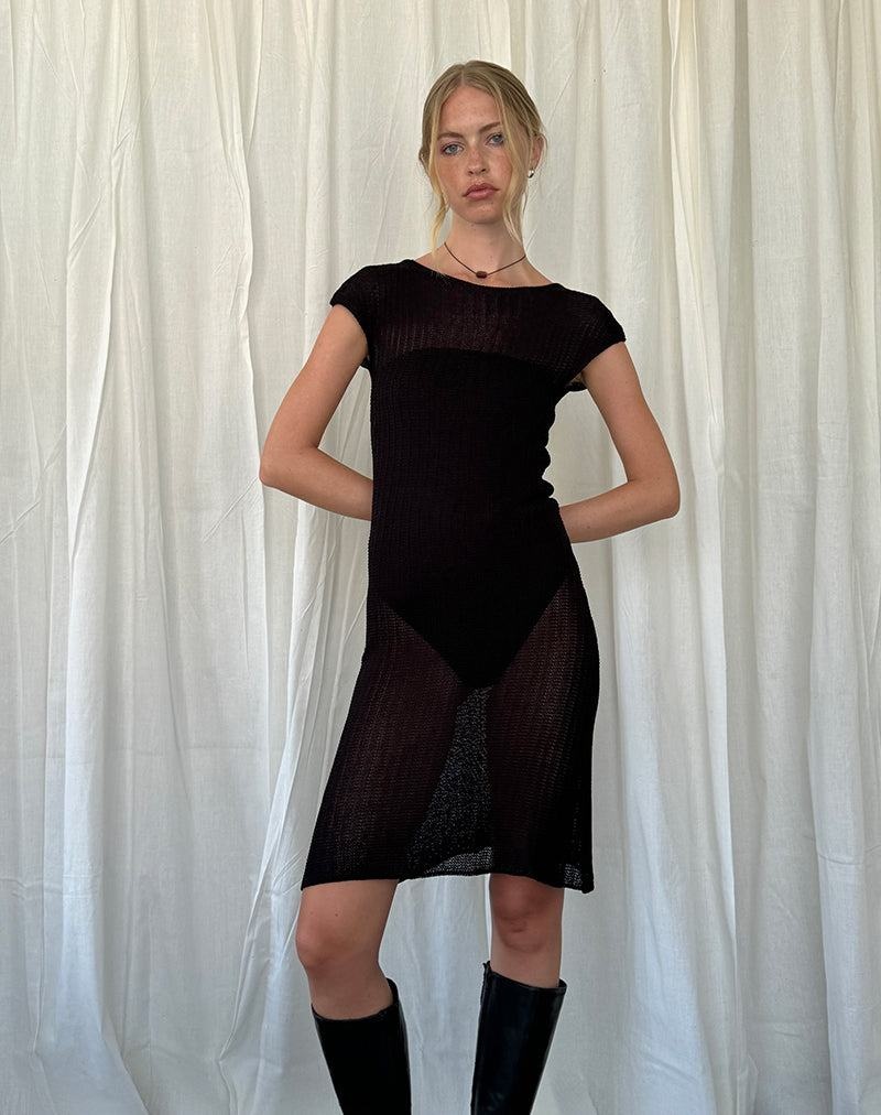 Motel Rocks Adeline Midi-kleid Damen Schwarz | CAE1186IH