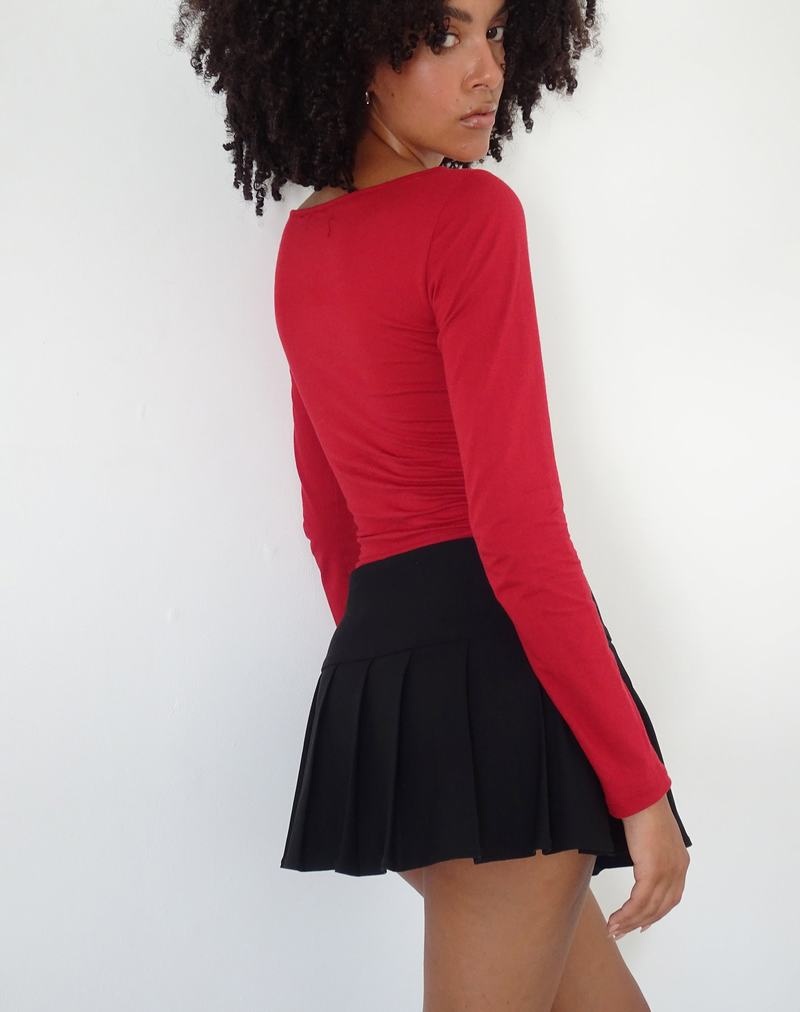Motel Rocks Amabon Long Sleeve T-shirts Damen Rot Rosa | DPM265AE
