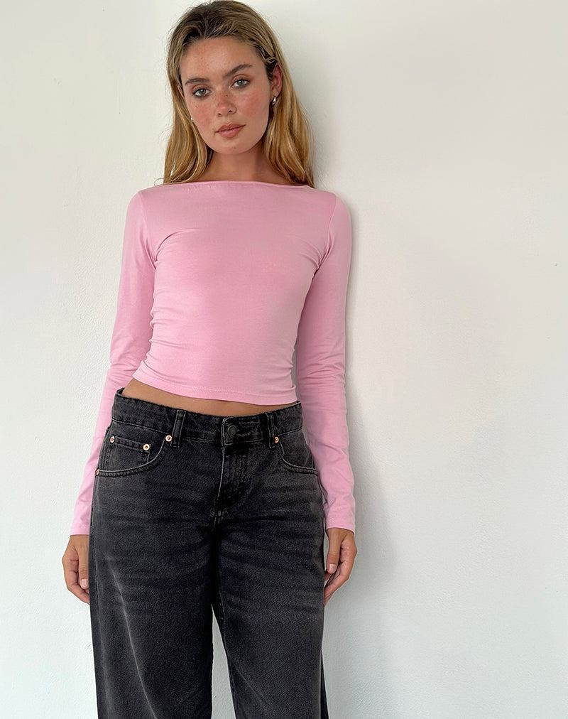 Motel Rocks Amabon Long Sleeve T-shirts Damen Rosa | SRO9092NE