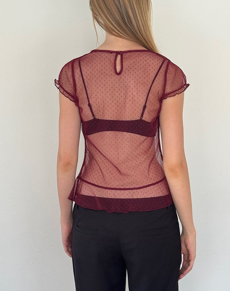 Motel Rocks Amrita T-shirts Damen Rot | BFQ1630KI