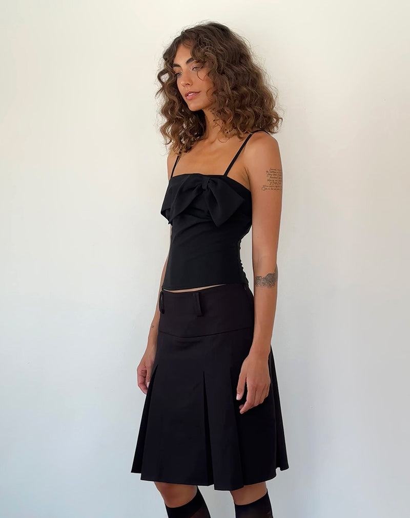 Motel Rocks Antlia Bow Cami Tanktop Damen Schwarz | SQY2085AK