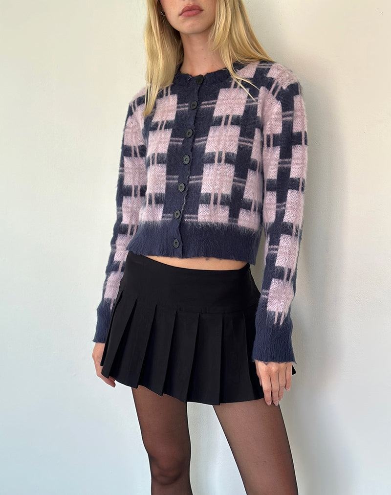 Motel Rocks Anzio Button Up Strickjacke Damen Navy Rosa | LZN4157GQ