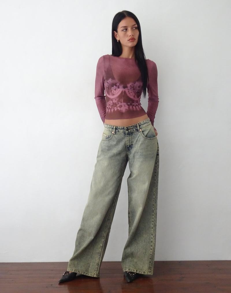 Motel Rocks Armali Long Sleeve T-shirts Damen Rot | RPS1016ZR