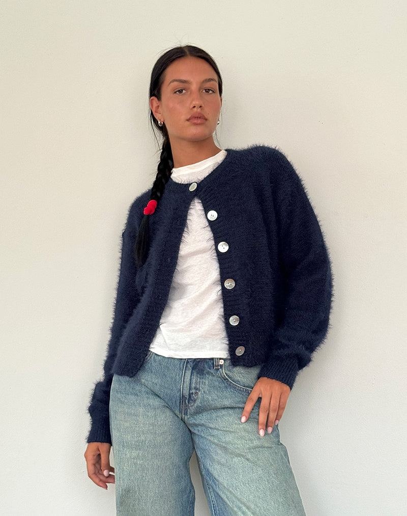 Motel Rocks Audrina Strickjacke Damen Navy | TCQ2218TL