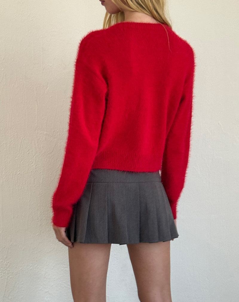 Motel Rocks Audrina Strickjacke Damen Rot | GAH172JZ