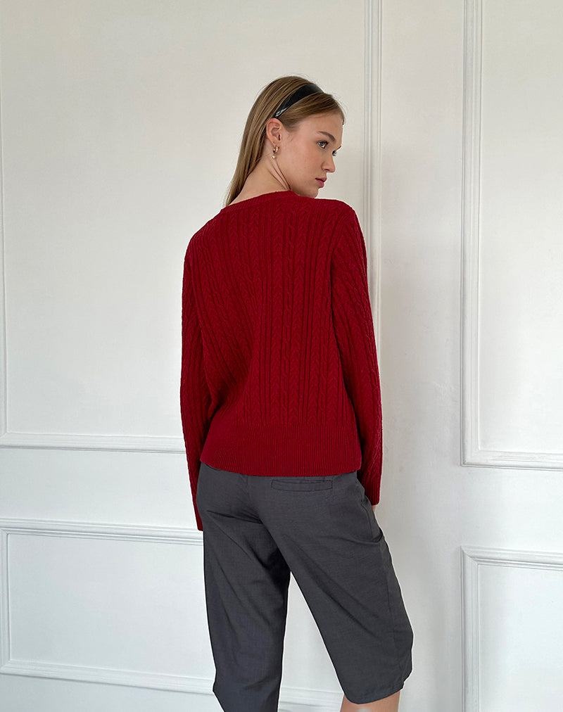 Motel Rocks Bavana Strickjacke Damen Dunkelrot | XCN422SP