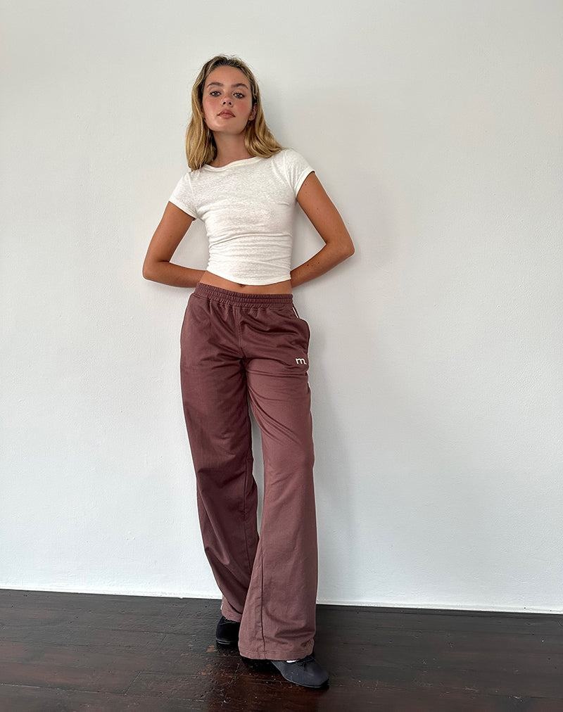 Motel Rocks Benton Weite Leg Jogginghose Damen Weiß | HMO4684YF