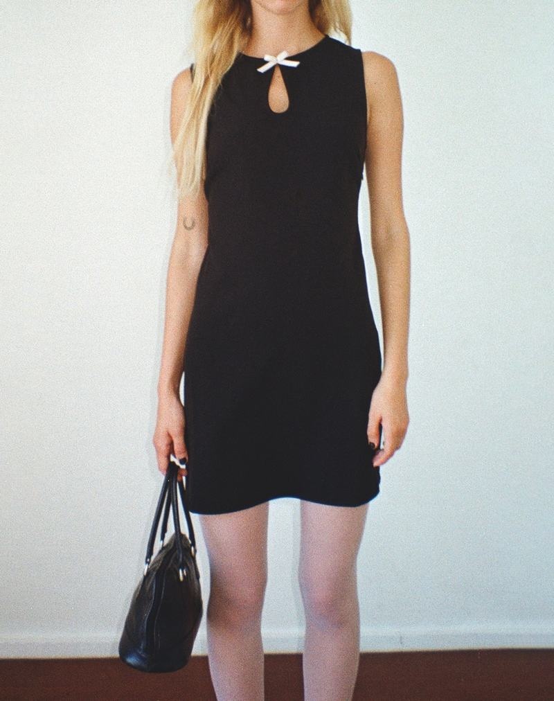 Motel Rocks Bibidia Minikleid Damen Schwarz Weiß Weiß | EOH511EG