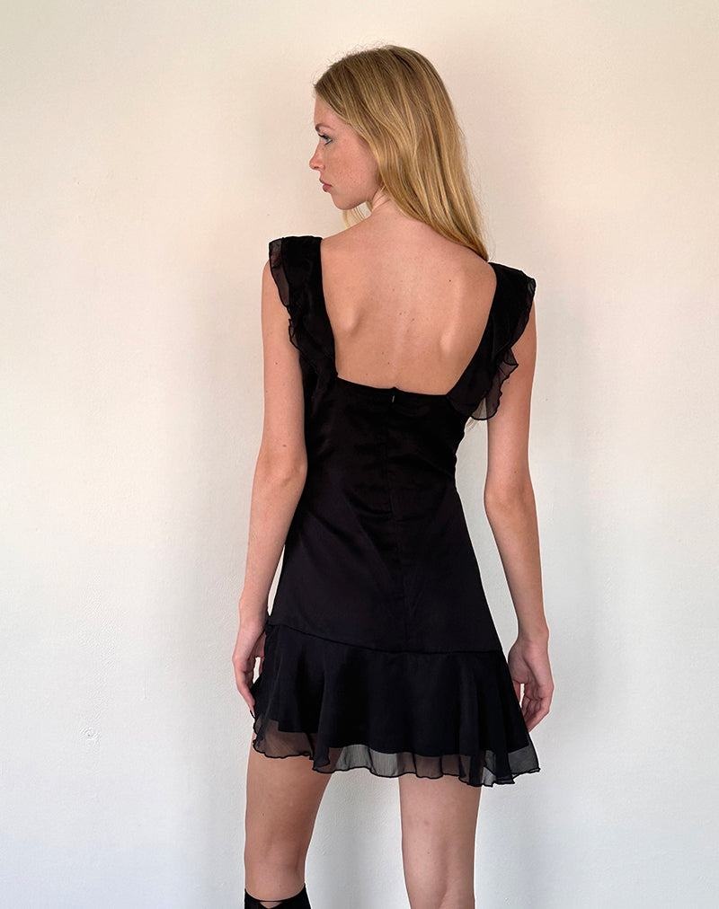 Motel Rocks Binita Minikleid Damen Schwarz | MPO7357WF