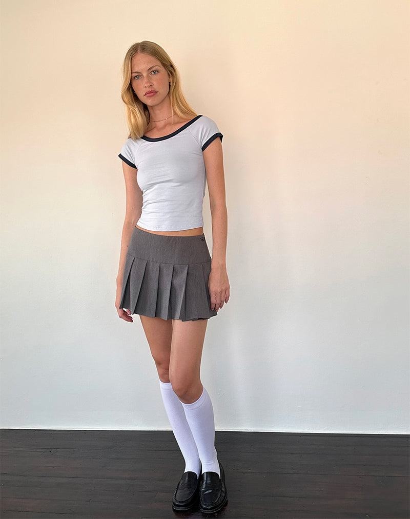 Motel Rocks Bitha Kurz Geschnittene Oberteile Damen Blau Navy | QAA83100XE