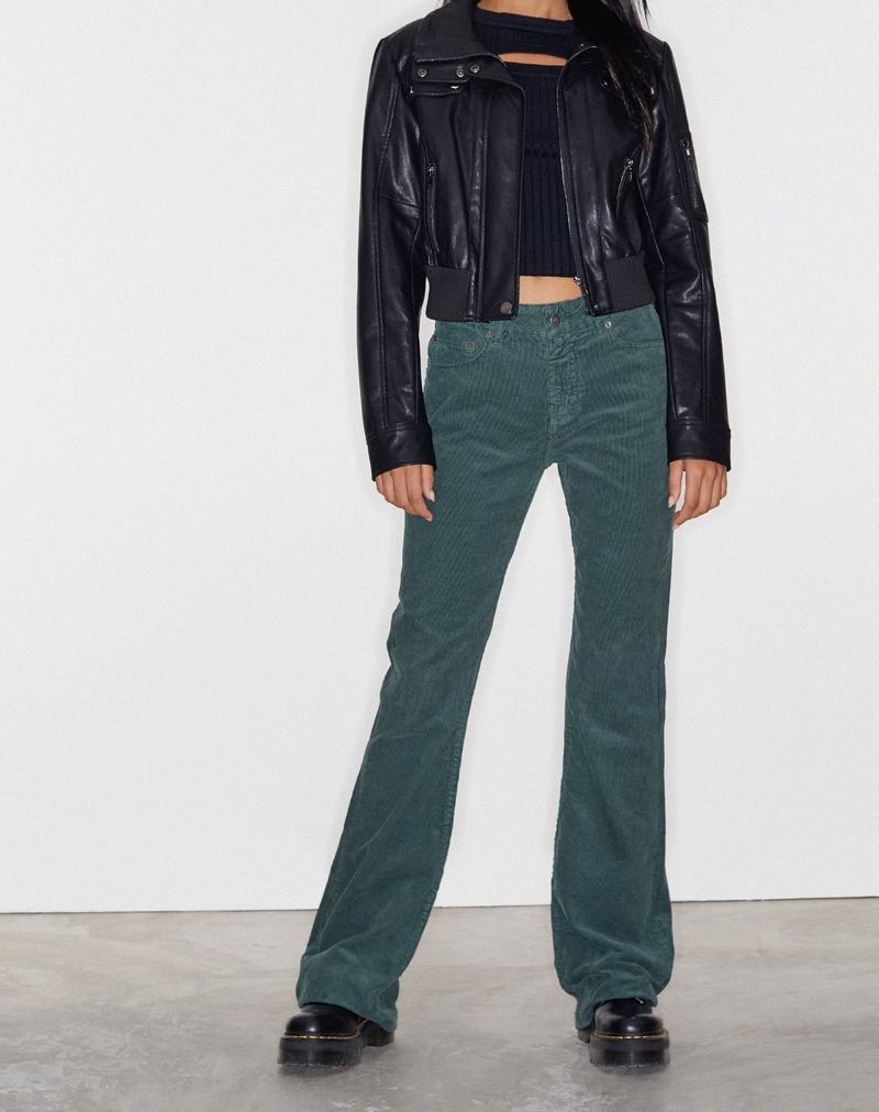 Motel Rocks Bootleg Jeans Damen Grün | WES2556EI