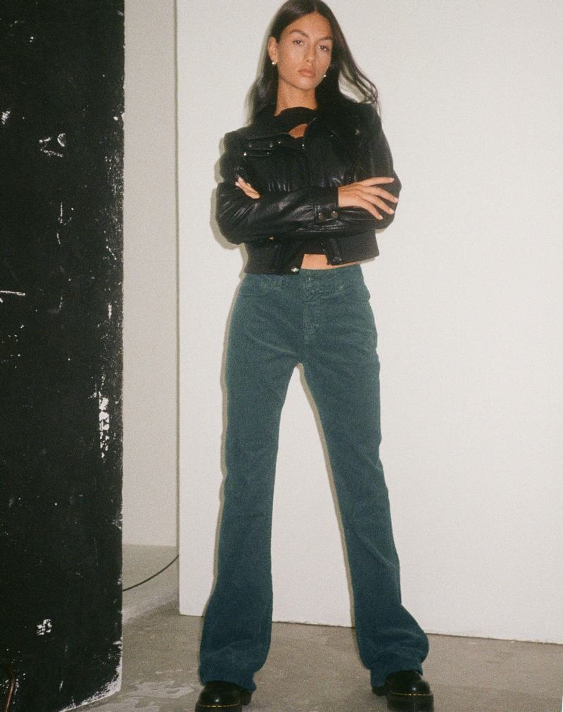 Motel Rocks Bootleg Jeans Damen Grün | WES2556EI