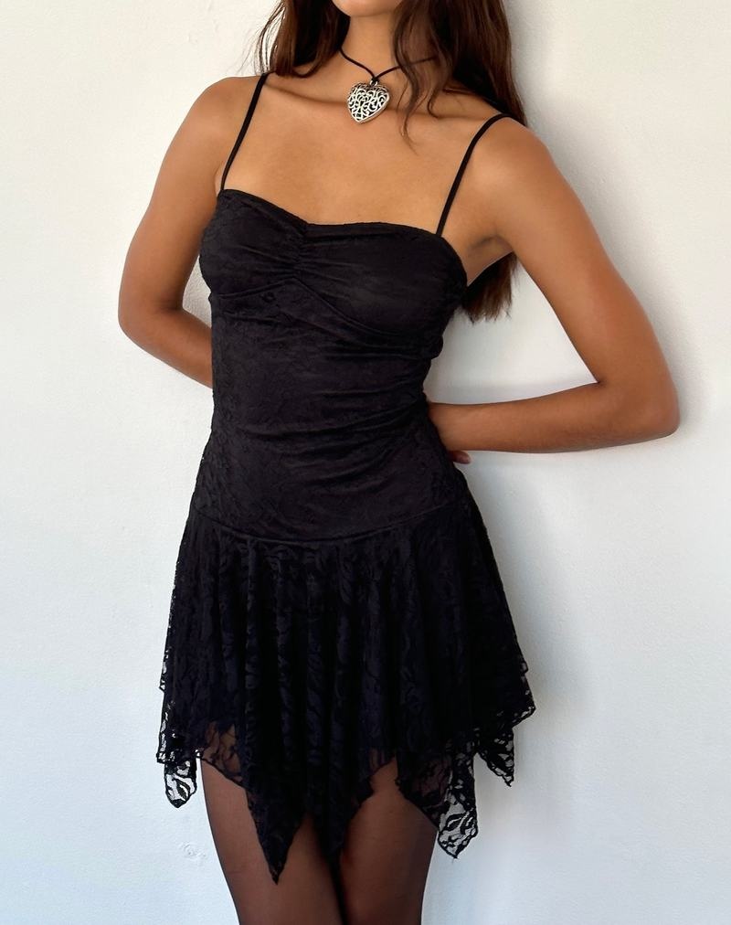 Motel Rocks Brilliana Minikleid Damen Schwarz | URD7111GD