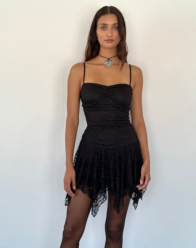 Motel Rocks Brilliana Minikleid Damen Schwarz | URD7111GD