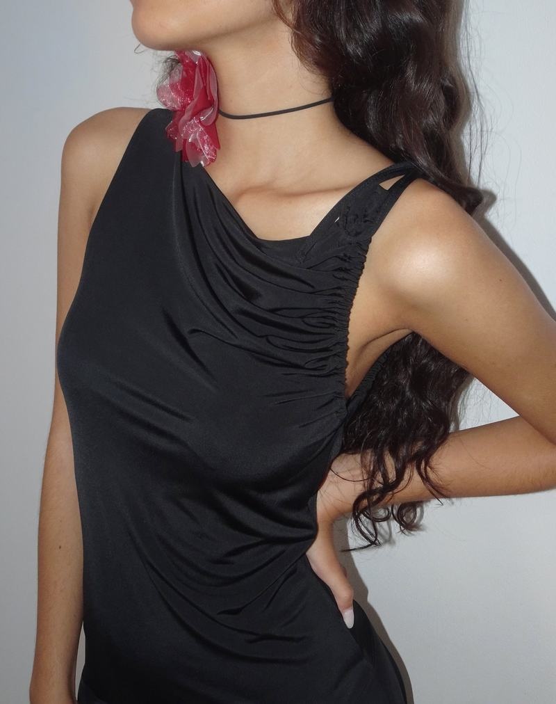 Motel Rocks Chaya Slinky Minikleid Damen Schwarz | SAD332SK