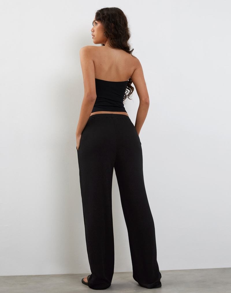 Motel Rocks Cisa Weite Leg Hosen Damen Schwarz | MKX8934RN