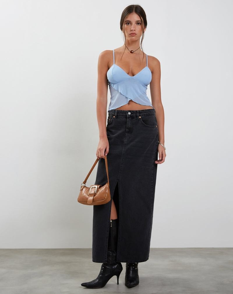 Motel Rocks Cojira Mesh Butterfly Weste Damen Blau | LRV1812DE