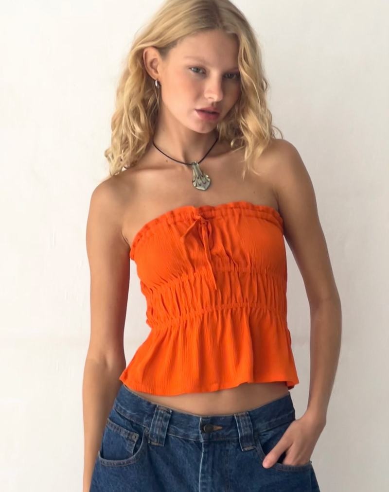 Motel Rocks Cove Bandeau-Bh Damen Orange | YRI7069NR