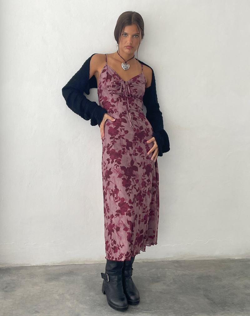 Motel Rocks Coya Maxikleid Damen Rot | NHD8440ZD