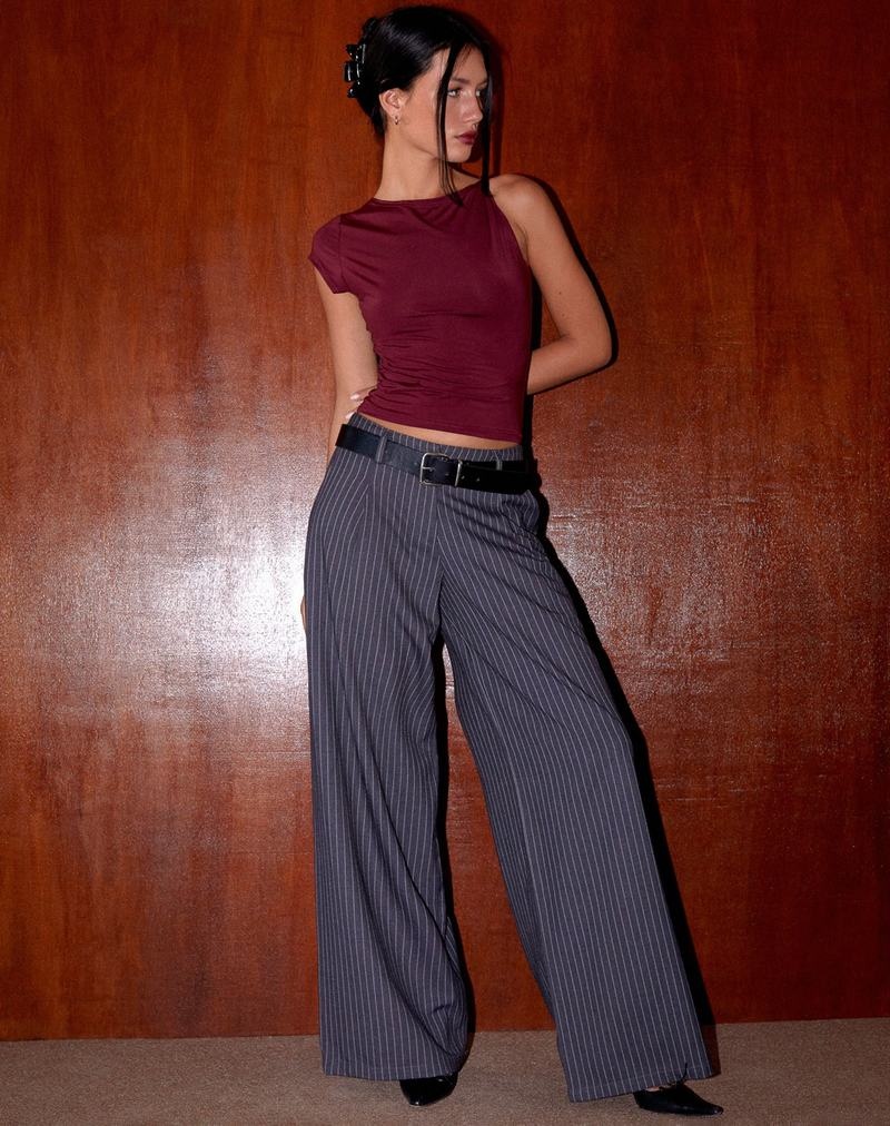 Motel Rocks Dannas Twist Shoulder T-shirts Damen Rot | CNN443XD