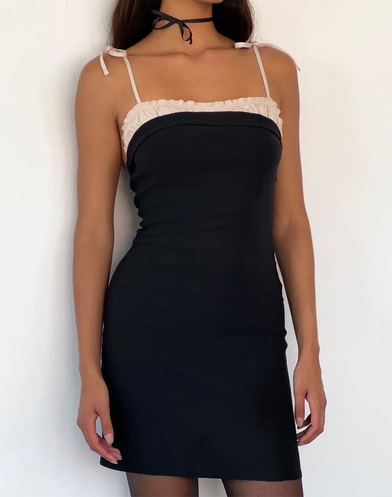 Motel Rocks Daruka Minikleid Damen Schwarz | QDV9292ZX