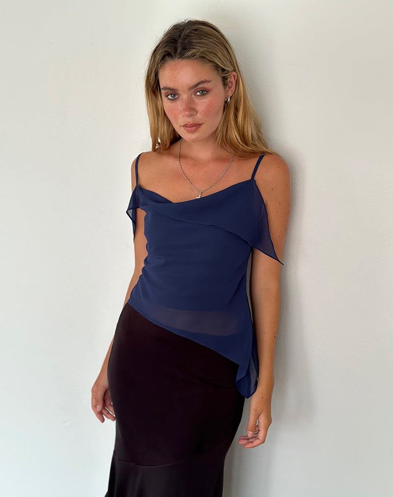Motel Rocks Davila Tanktop Damen Dunkelblau | CRM1149HR