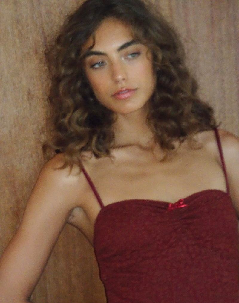 Motel Rocks Drusilla Midi-kleid Damen Rot Rosa | ECN1840NA