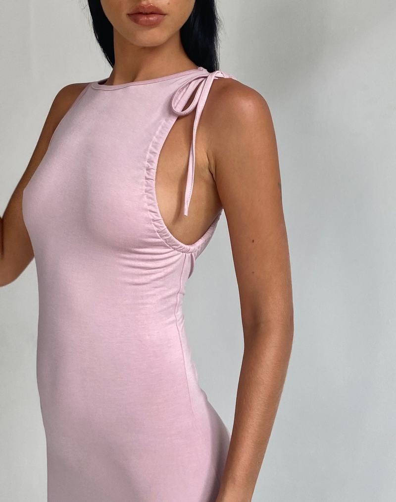 Motel Rocks Elinor Maxikleid Damen Rosa | JQK7840LV
