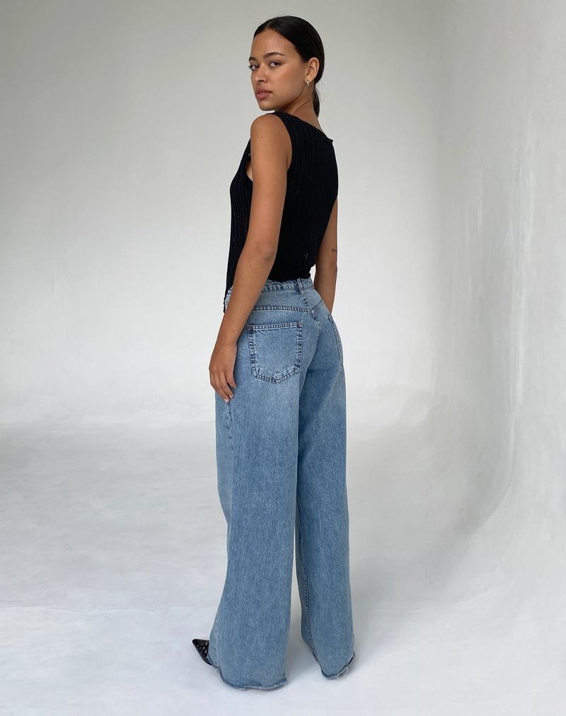 Motel Rocks Etta Gestrickt Top Weste Damen Schwarz | XLM2158KO