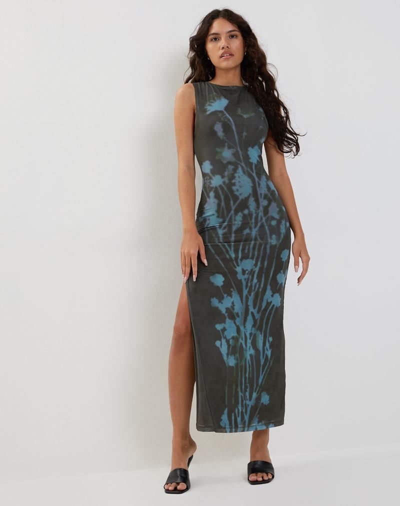 Motel Rocks Flo Midi-kleid Damen Grün | KHT9765VB