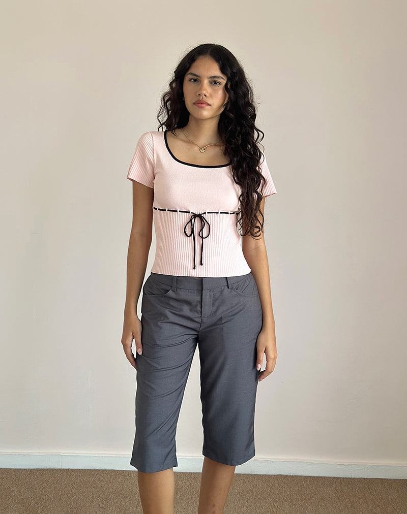 Motel Rocks Frauke T-shirts Damen Rosa Schwarz | XGP3232BW