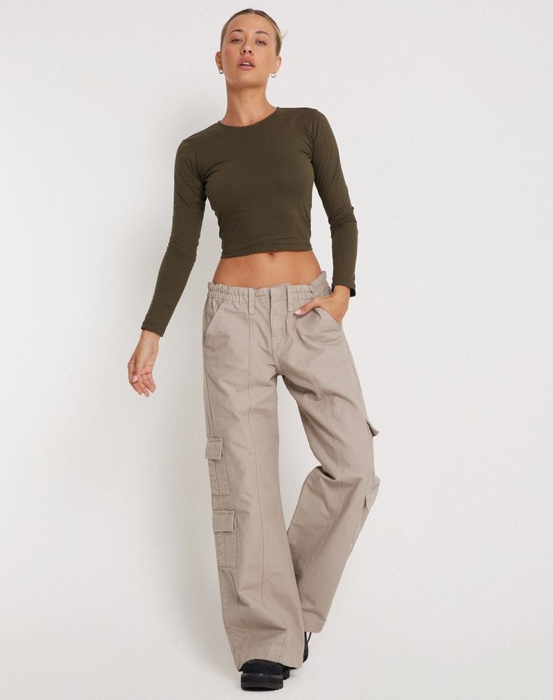 Motel Rocks Hansa Cargo Hosen Damen Grau | UXH211SC