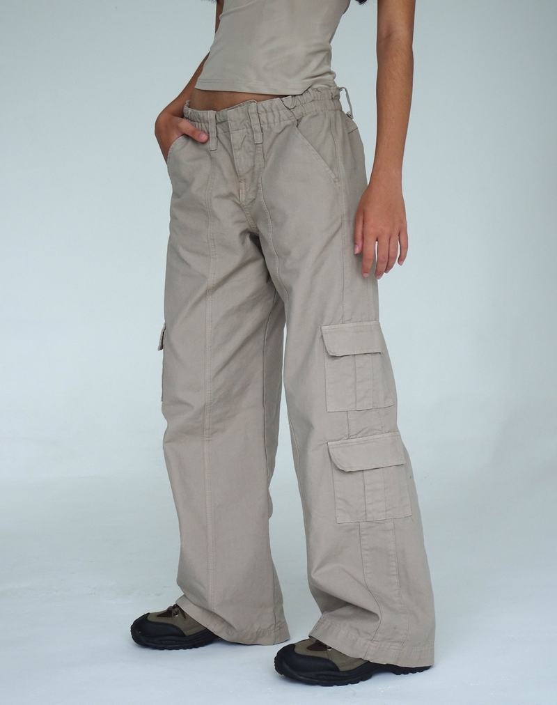 Motel Rocks Hansa Cargo Hosen Damen Grau | UXH211SC