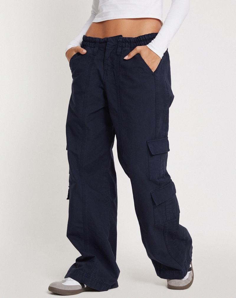 Motel Rocks Hansa Cargo Hosen Damen Navy | OFI779HE