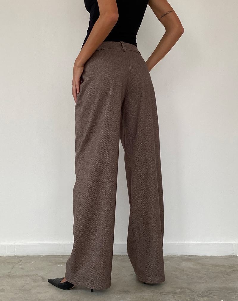 Motel Rocks Helsa Low Rise Hosen Damen Dunkelbraun | TUJ9829DU