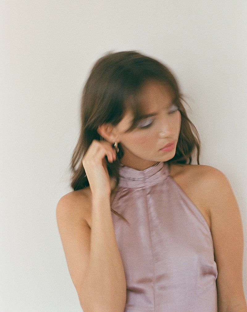 Motel Rocks Hydri Satin Halterneck Minikleid Damen Rosa | KUJ457ER