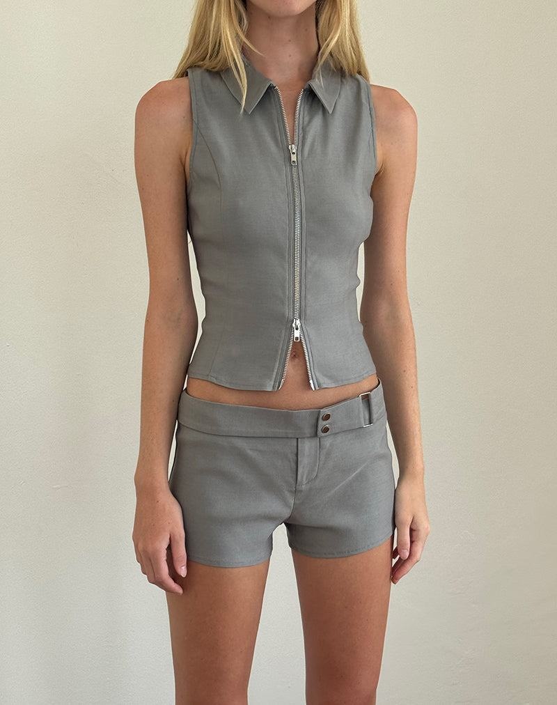 Motel Rocks Jarli Hot Pants Kurze Hose Damen Grau | RVY7711DZ